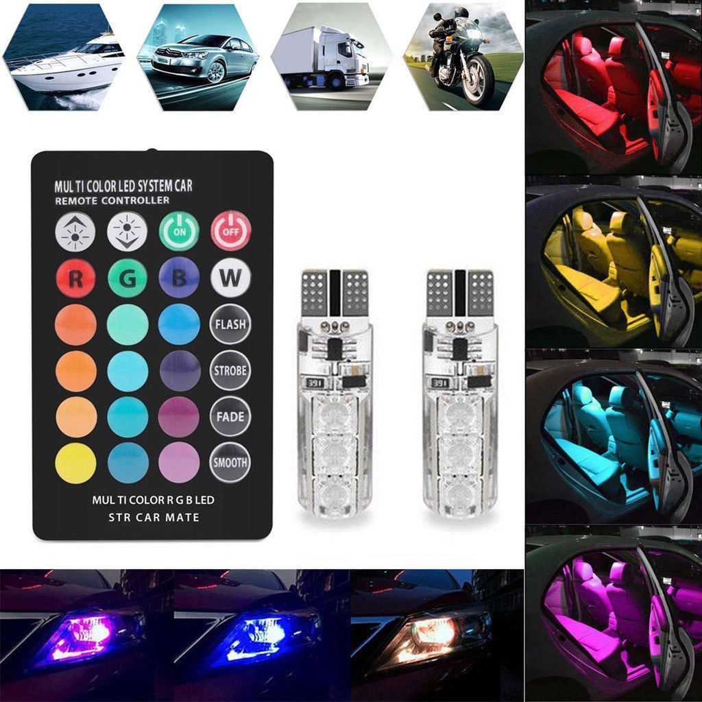 

Żarówki Led Rgb T10 W5W Postojowe Wnętrza Pilot