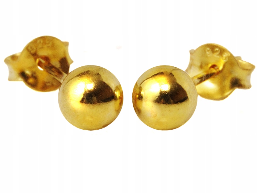 

Versil kolczyki kulki złocone 5 mm srebro 925