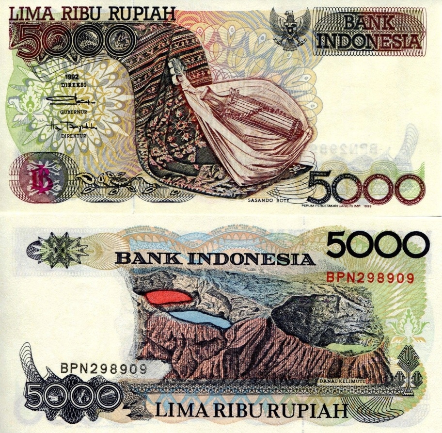 # INDONEZJA - 5000 RUPII - 1992/2000 - P130i - UNC