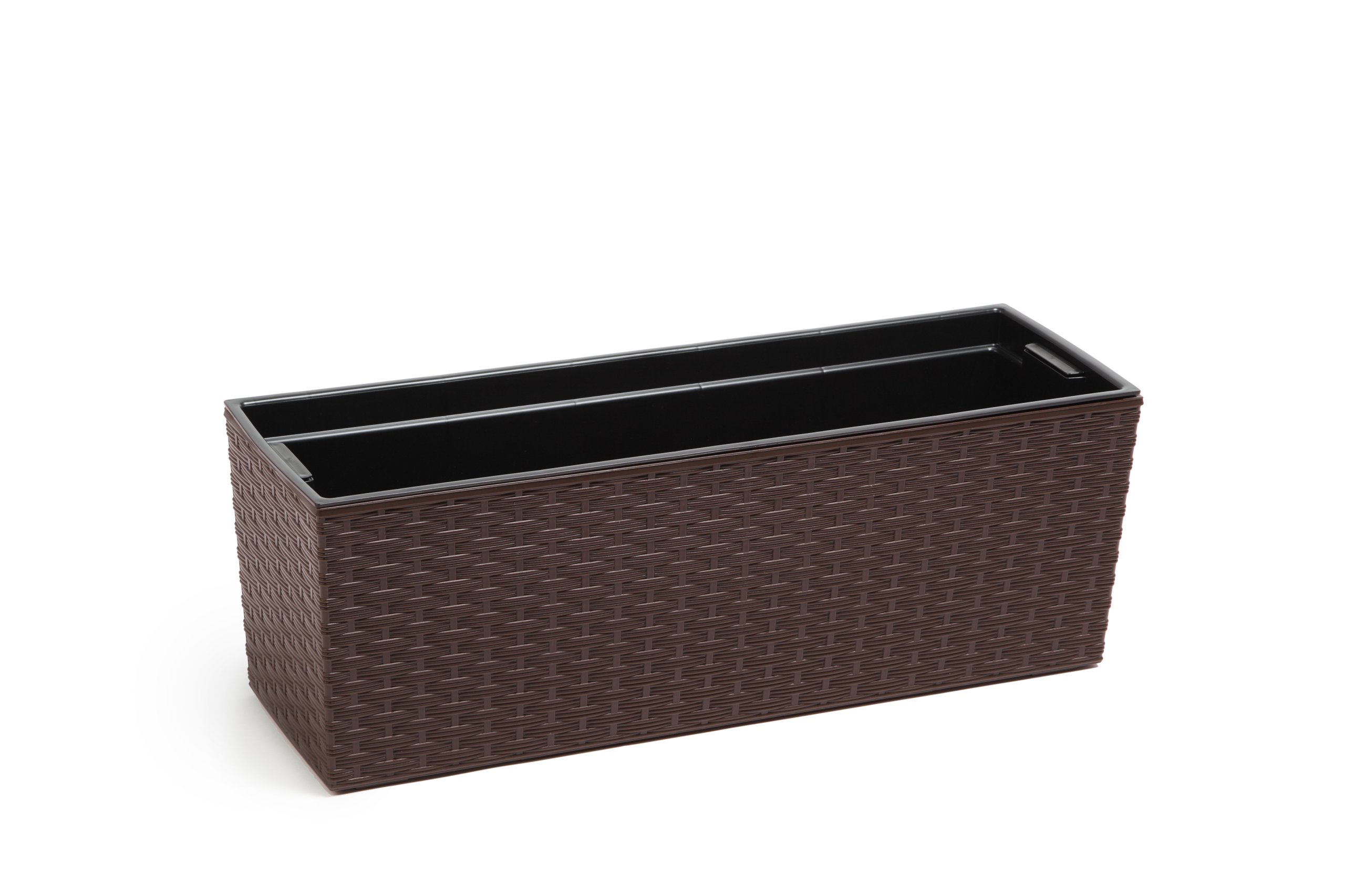 

Skrzynka Begonia Rattan 19x56 h19,5 Wkład Mokka