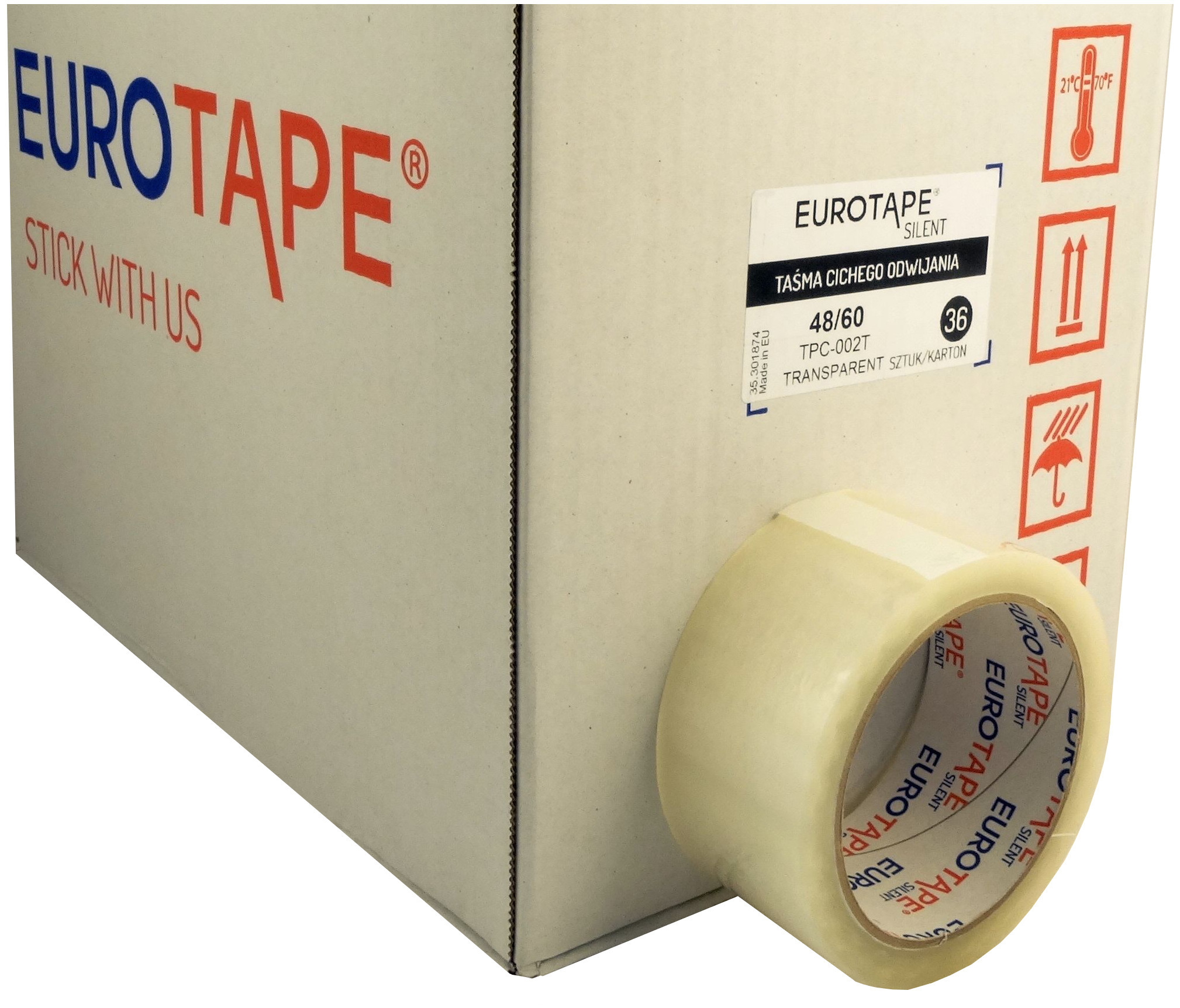 

Taśma Pakowa 48/60 Euro-tape Cicha Transp 36 Sztuk
