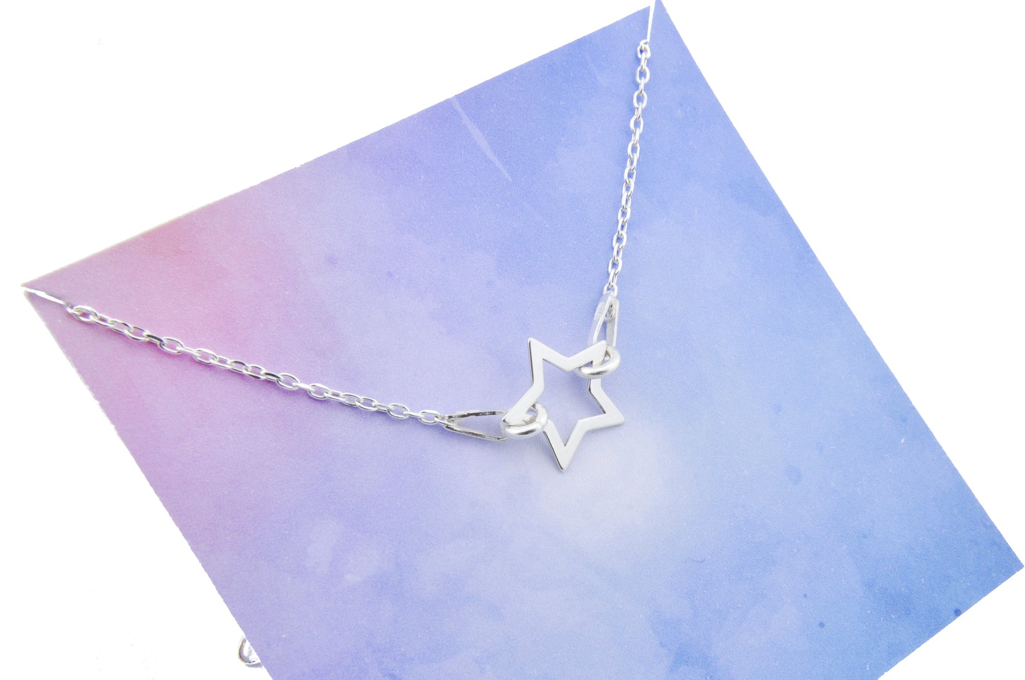 

Łańcuszek celebytka srebro gwiazdka gwiazda kolia