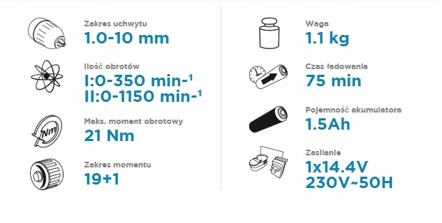 Wkrętarka Graphite 58G214 + Mini wkrętarka Verto Kod producenta 58g214