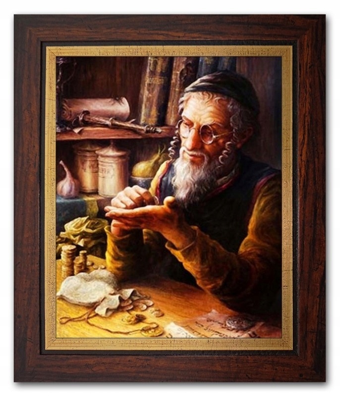 

Obraz Żyd Żydek Na Szczęście w ramie 31x26cm