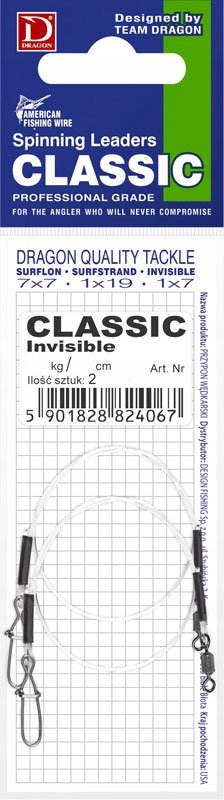 

Dragon Przypon Invisible Fluorocarbon 15KG 30CM
