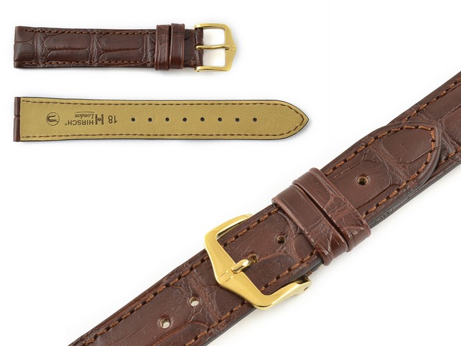 Pásek Z Aligátorské Kůže Hirsch London 18/16 18 MM