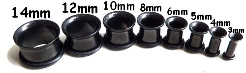 Tunel tunele plug czarny stal z O-ring 2mm Marka Inna marka