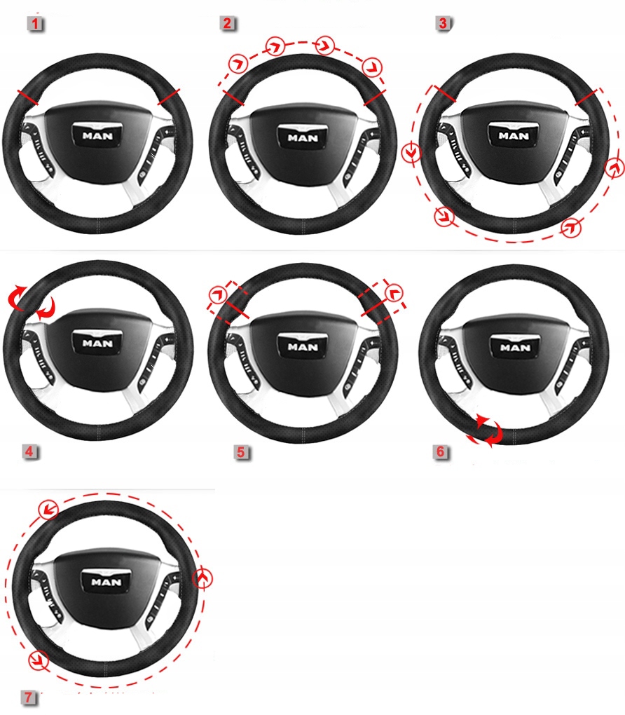 SKÓRZANY MIAROWY POKROWIEC NA KIEROWNICĘ MAN TIR EAN (GTIN) 5907610201450