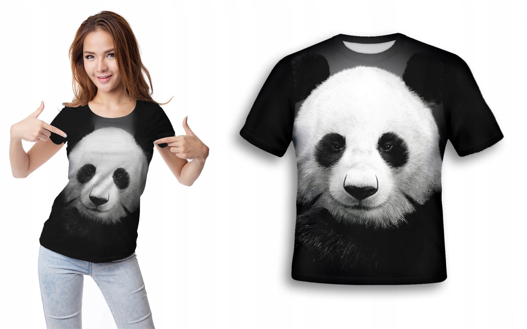 

Koszulka Full Print L Miś Panda Modna Polska