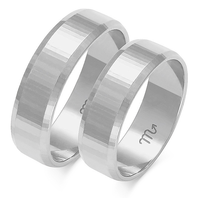 Zlaté Prsteny 14K Fazované Čočka ID A-122B