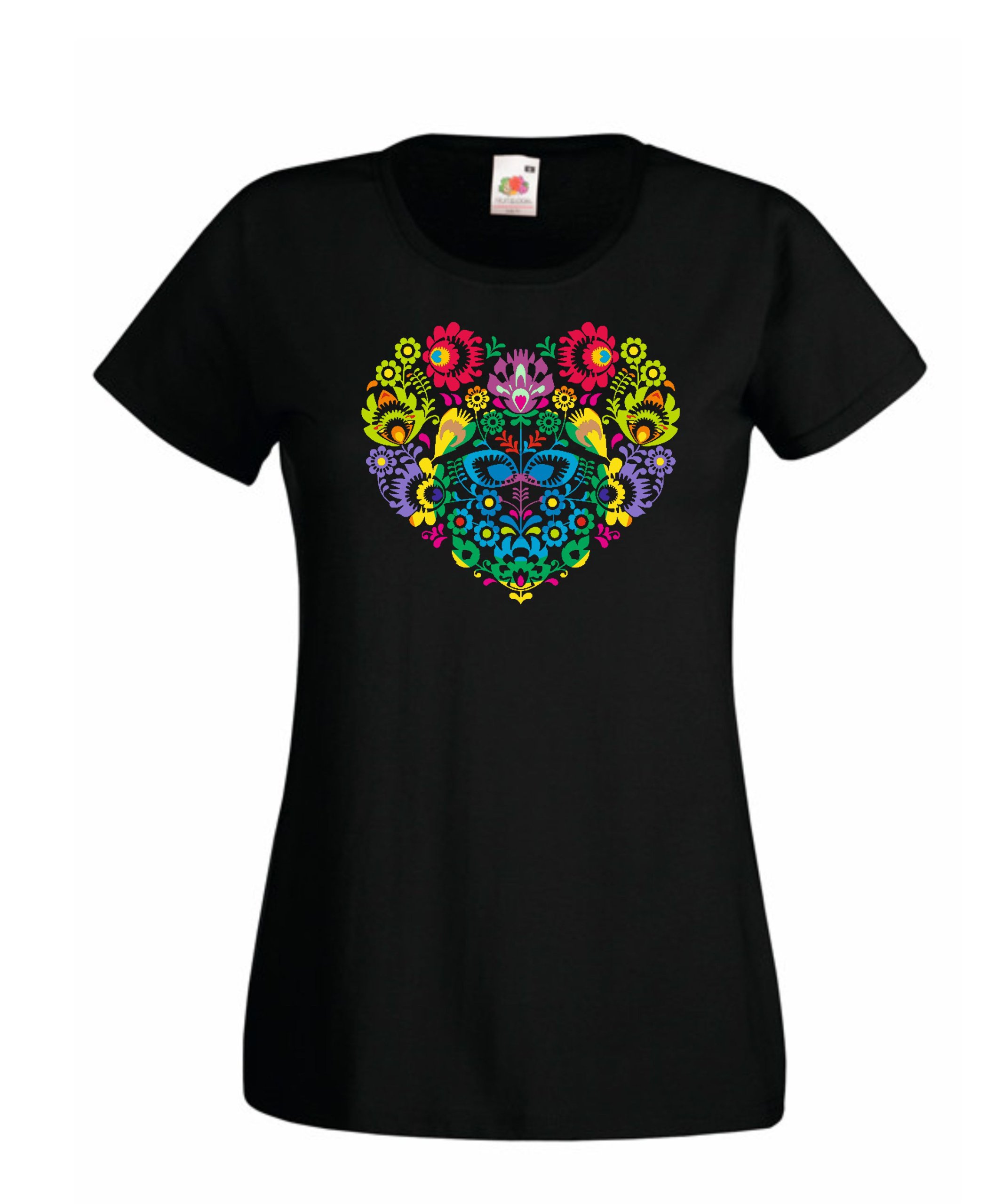 Koszulka damska góralska serce folk cleo M