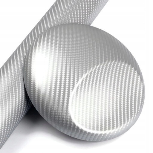 

Folia Okleina Carbon Połysk 4D Srebrna 152 x 50 cm