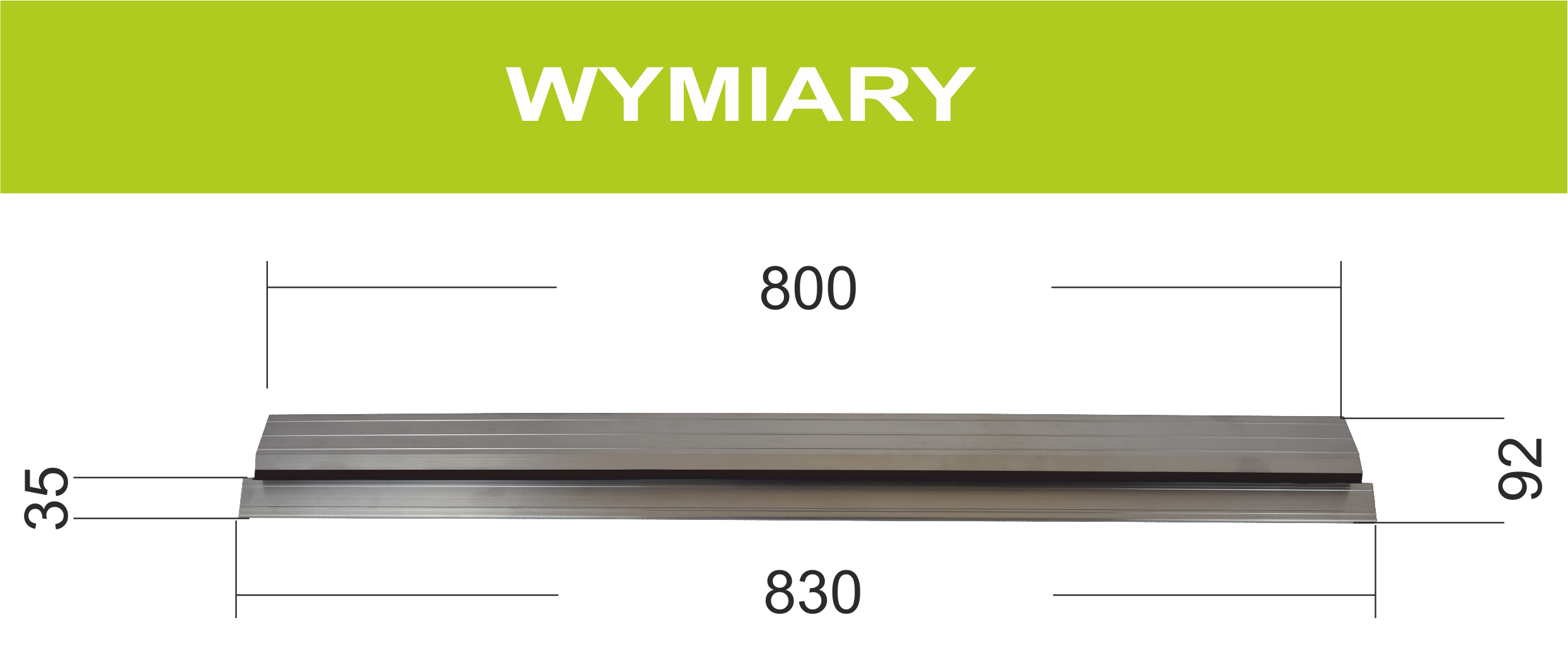 PRÓG ALUMINIOWY - "83" ZINTEGROWANY Kod producenta AKCESORIA