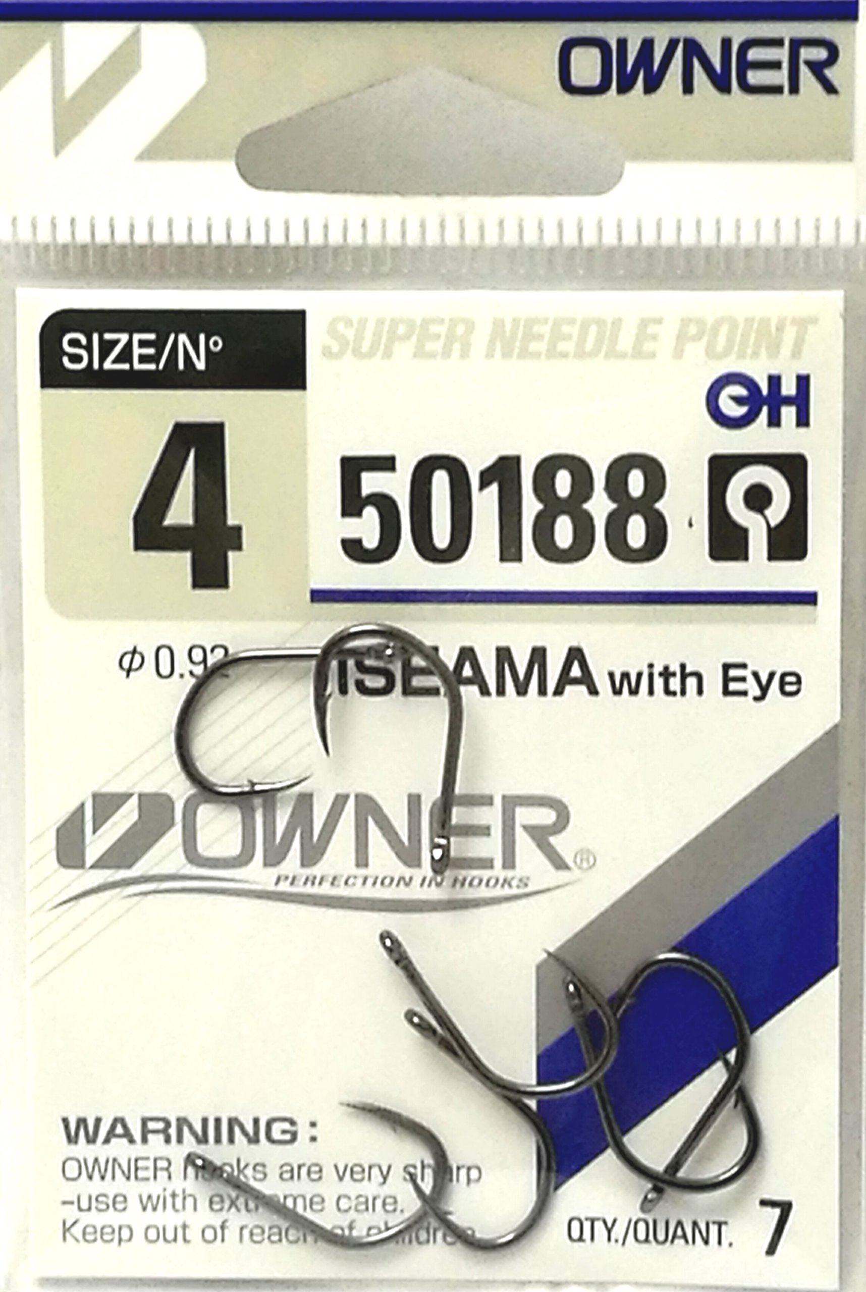 Haczyki Owner 50188 Iseama Z Oczkiem Nr 4 sztuk 7