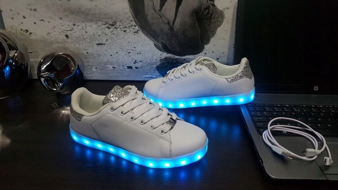 BUTY LED ŚWIECĄCE PODSWIETLANE SHUFFLE DANCE SIL37 Rozmiar 37