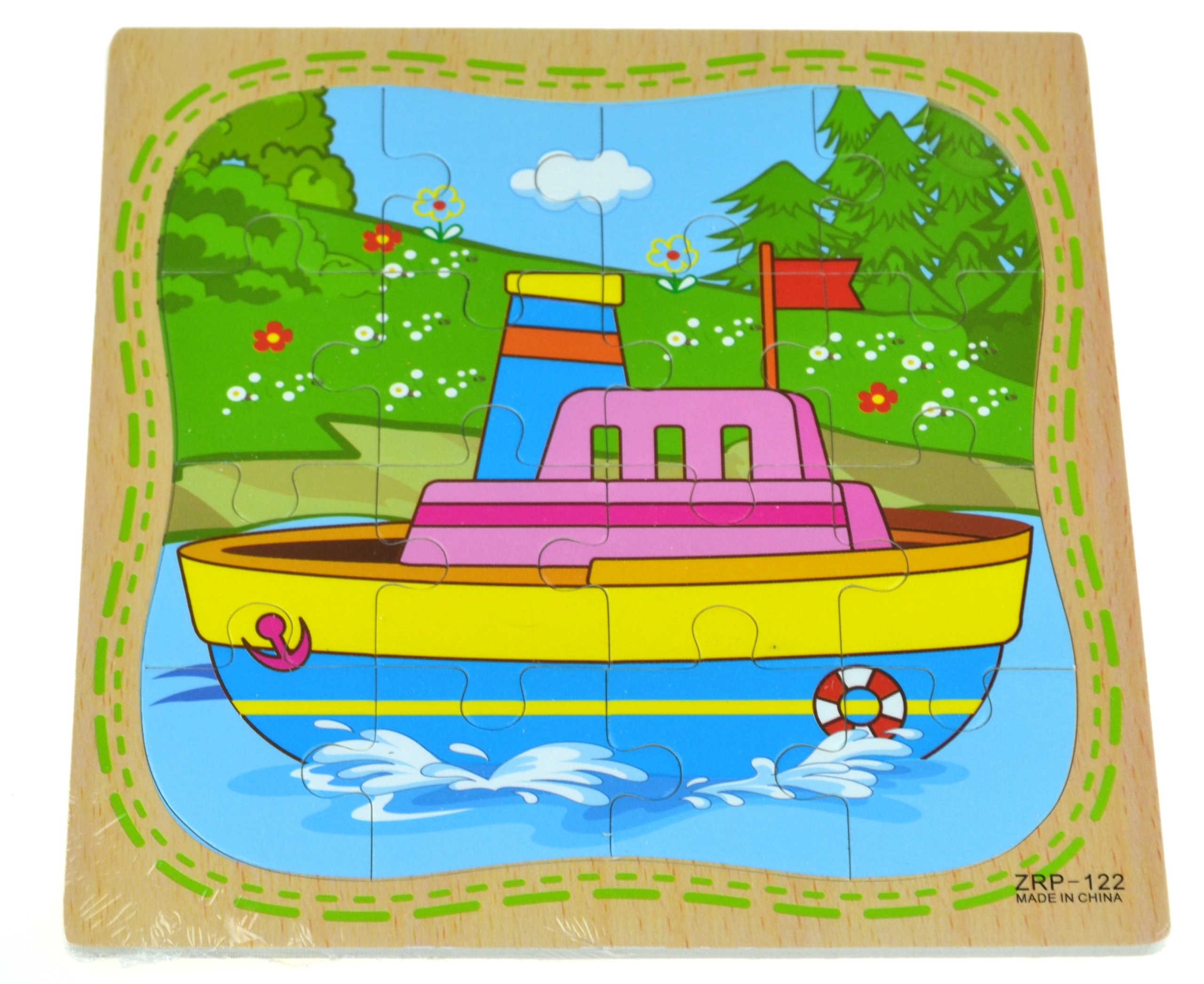 

Edukacyjna Układanka Drewniana Puzzle Statek