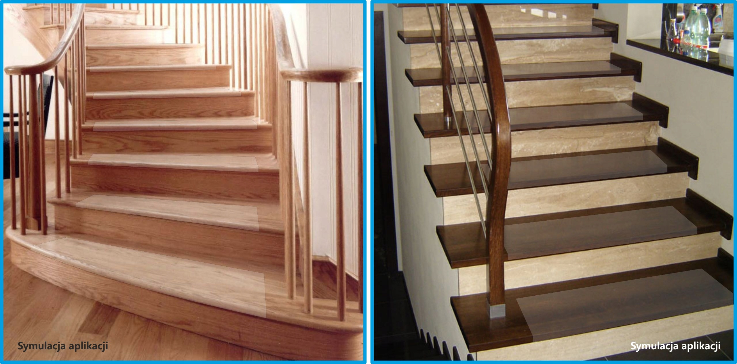 Nakładki na schody bezbarwne nastopnice 85x28cm KR Typ nakładki wewnętrzne