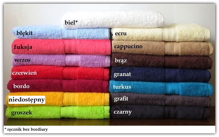 Ręczniki z HAFT prezent ROCZNICA ŚLUBU jubileusz Informacje dodatkowe Wykonanie haftu w cenie