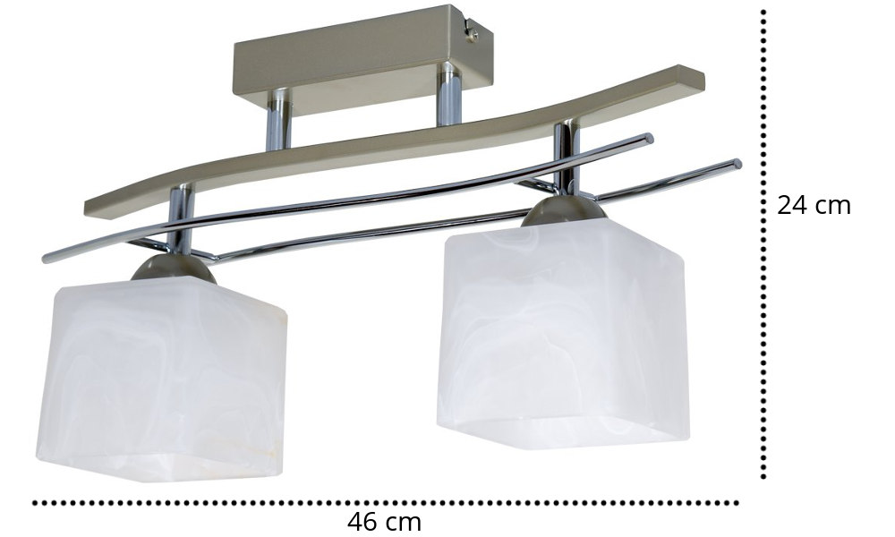 LAMPA WISZĄCA SUFITOWA ŻYRANDOL PLAFON LED Długość/wysokość 24 cm