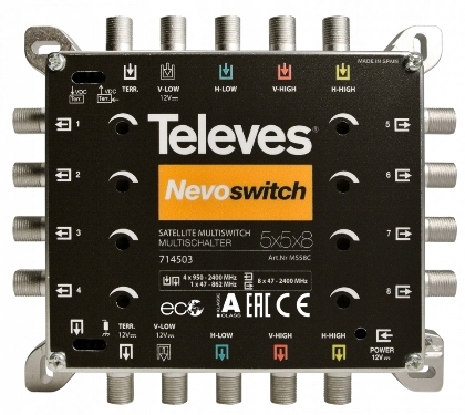 Multipřepínač Televes 5/8 Nevoswitch 5x5x8 No 714503