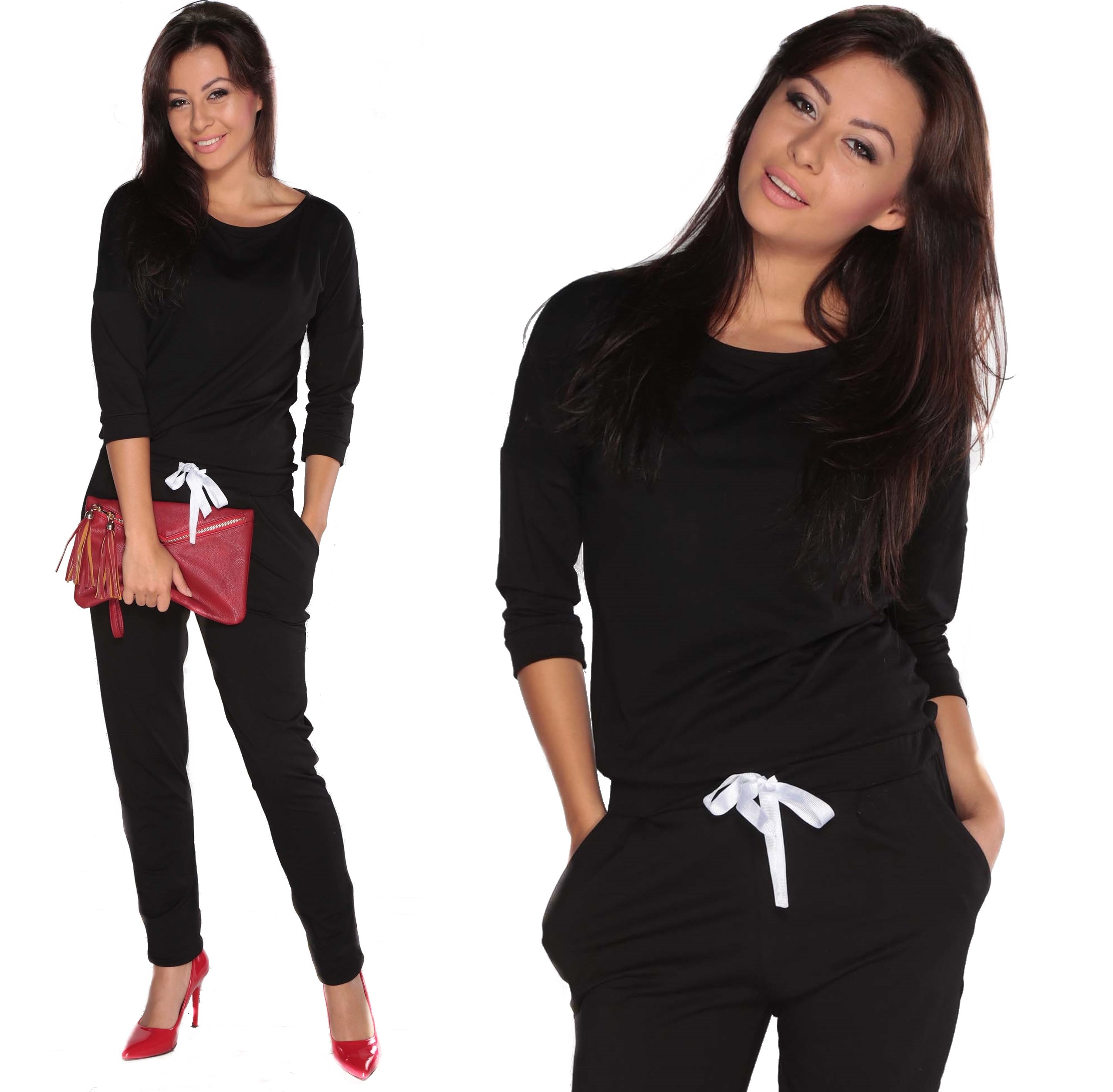 KOMFORTOWY KOMBINEZON Z ZAMKIEM jakoś S,M,L Rodzaj casual (na co dzień)