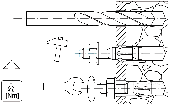 PIERŚCIENIOWA ŚRUBA ROZPOROWA KOTWA STALOWA KOŁEK M10 10x140 10szt Kod producenta 3131