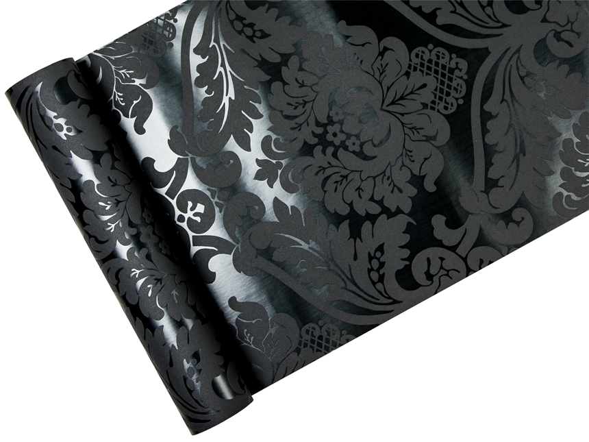 

Czarna tapeta Czarny ornament w stylu Glamour