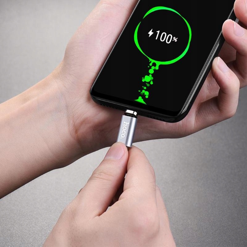 KABEL MAGNETYCZNY HOCO 100CM 2A USB TYP - C Kolor srebrny