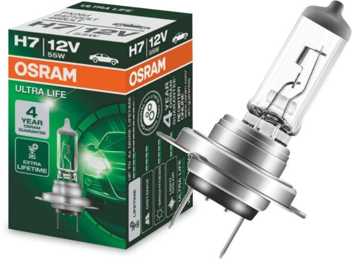 

Osram Ultra Life H7 12V 55W 4x dłuższa trwałość