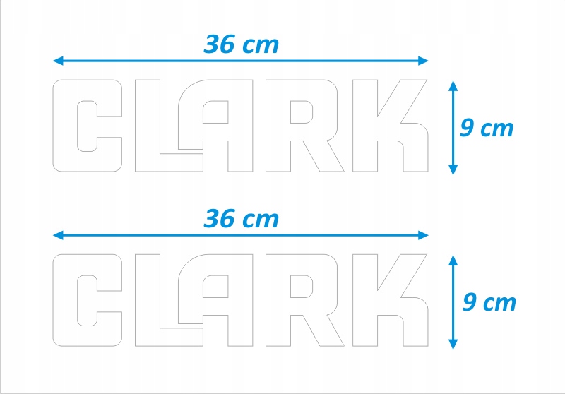 NAKLEJKA NAKLEJKI - CLARK - 2 szt. - BIAŁE Numer katalogowy części SGN-CLARK-BIAŁE