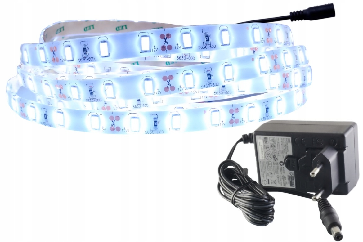 

Zestaw taśma Led 300 Smd IP65 5630 Zimna 1m