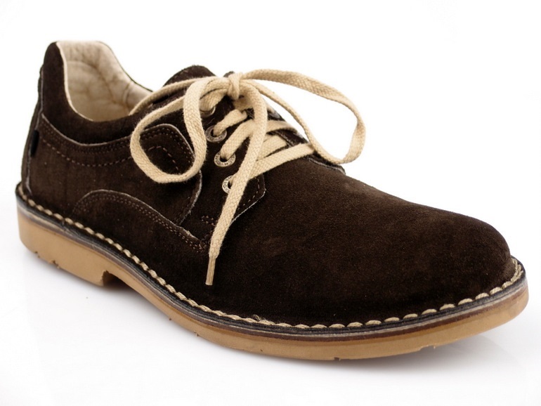 Husar buty zamsz welury skóra Otmęt 449 brąz 42