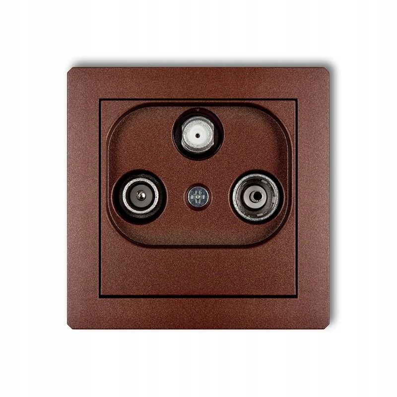 Bronzová koncová zásuvka Rtv-sat 9DGS Deco Karlik