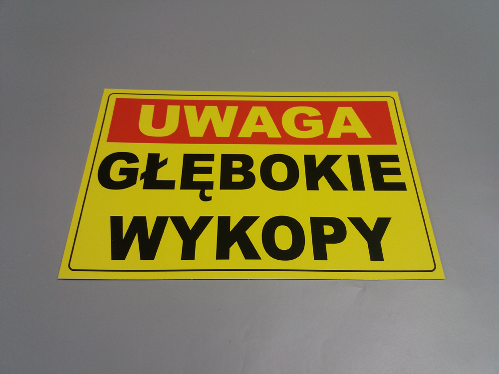 NAKLEJKA GłĘBOKIE WYKOPY 30x20 cm Marka bez marki