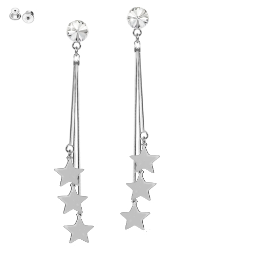 

Srebrne kolczyki gwiazdki i Swarovski - Kolory