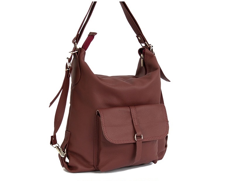 TOREBKA LISTONOSZKA PLECAK 3w1 - SKÓRA 100% Styl miejski