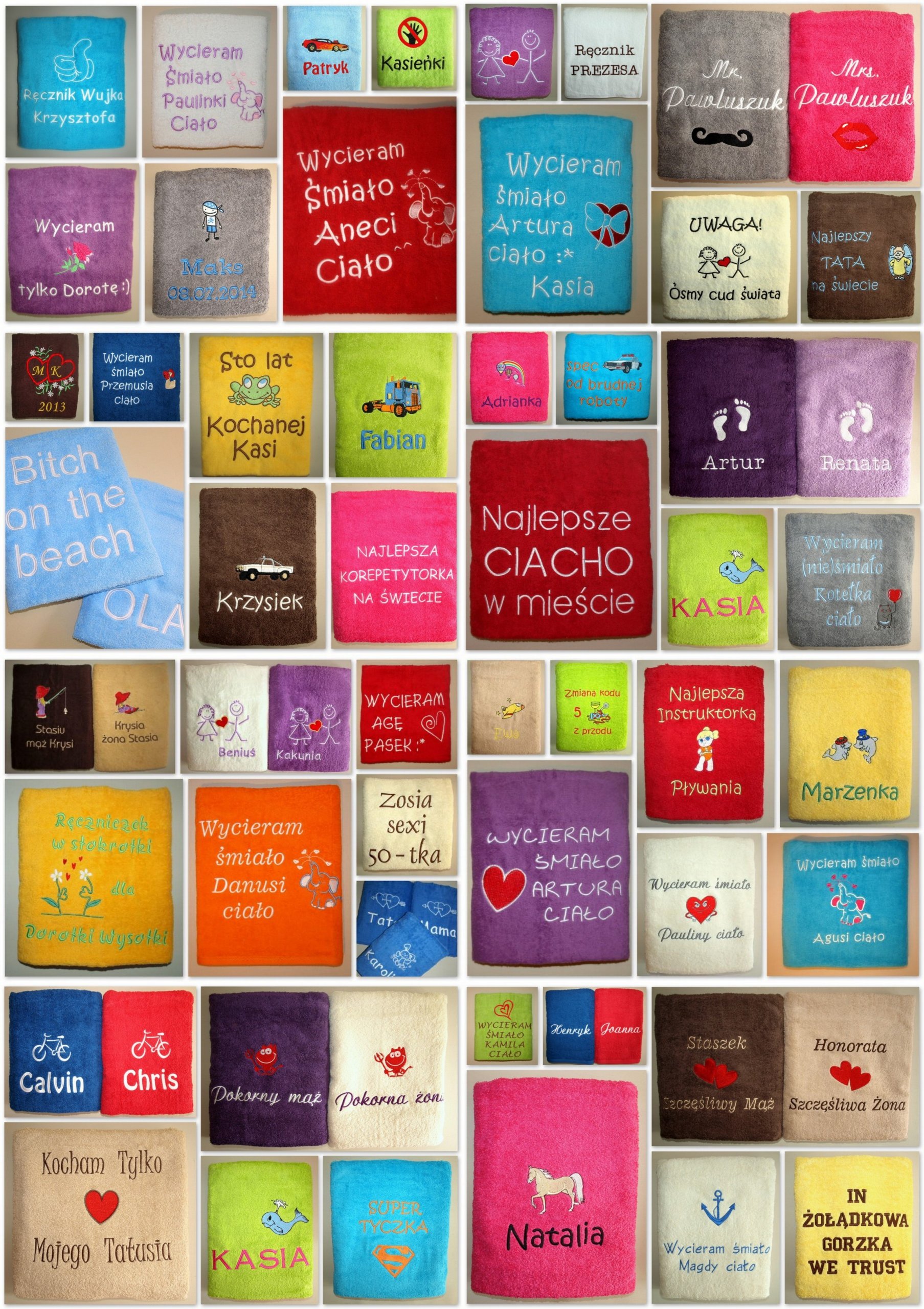 Gruby RĘCZNIK 70x140 z Twoim HAFTEM super prezent EAN (GTIN) 5901685606912