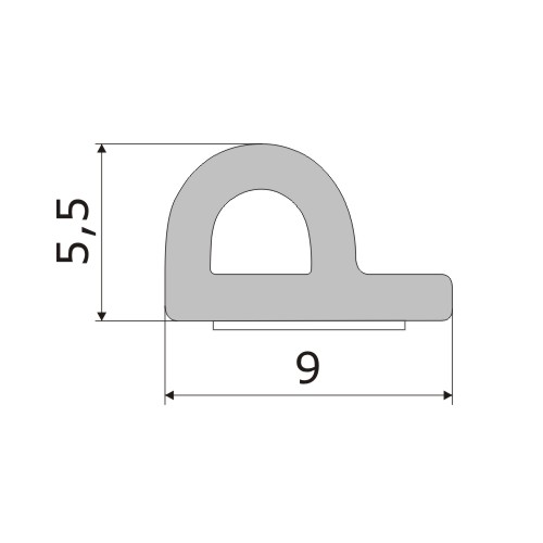 Uszczelka Samoprzylepna Okien Drzwi 9x5,5mm P 10m Waga produktu z opakowaniem jednostkowym 0.1 kg