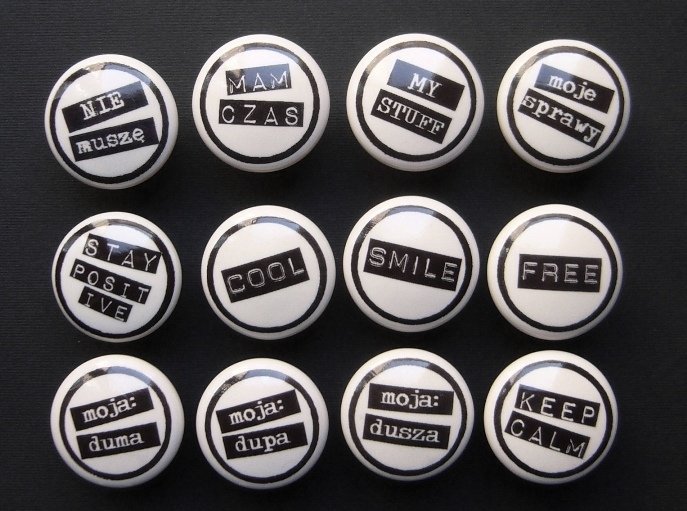 GAŁKI simple stories NAPISY 24 WZORY dotdesign Szerokość produktu 4 cm