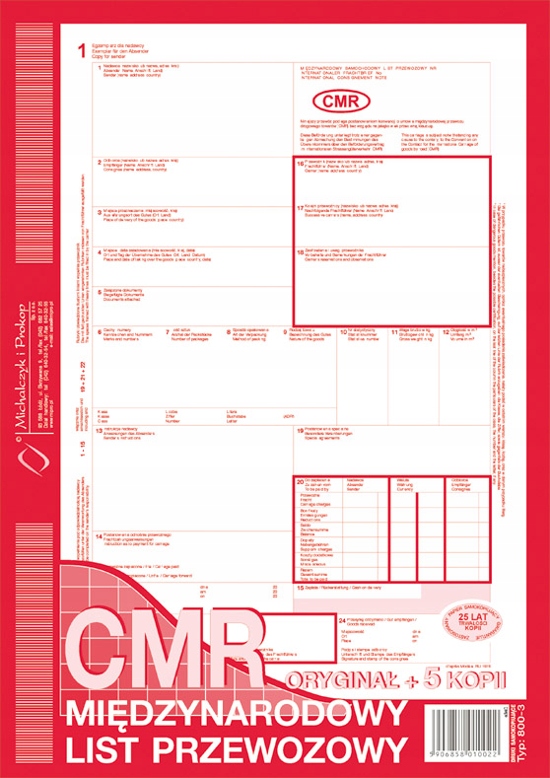 

Cmr międzynarodowy list numerowany 1+5K A4 800-3N