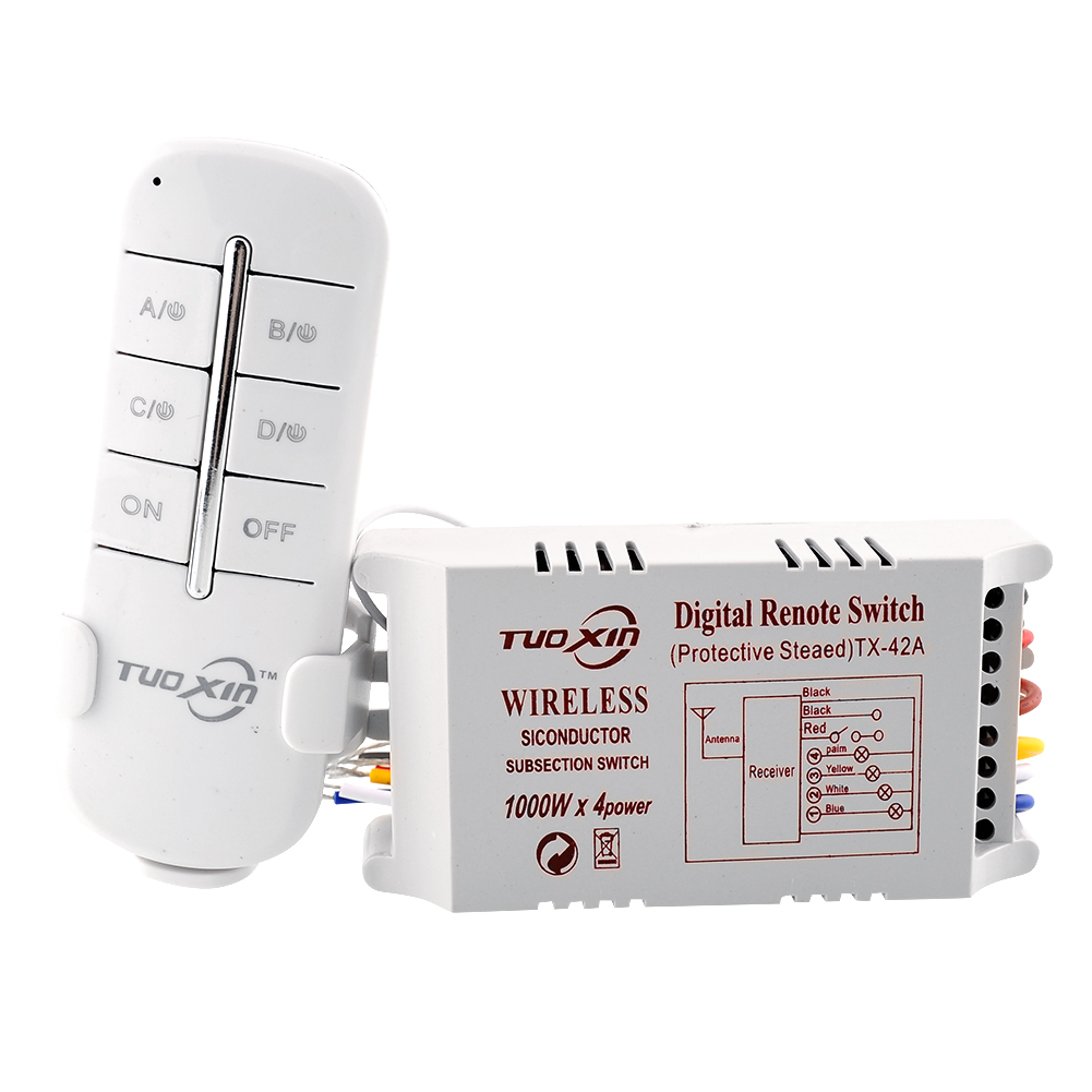 

Włącznik Radiowy 230V Zdalne Sterowanie 4x1000W