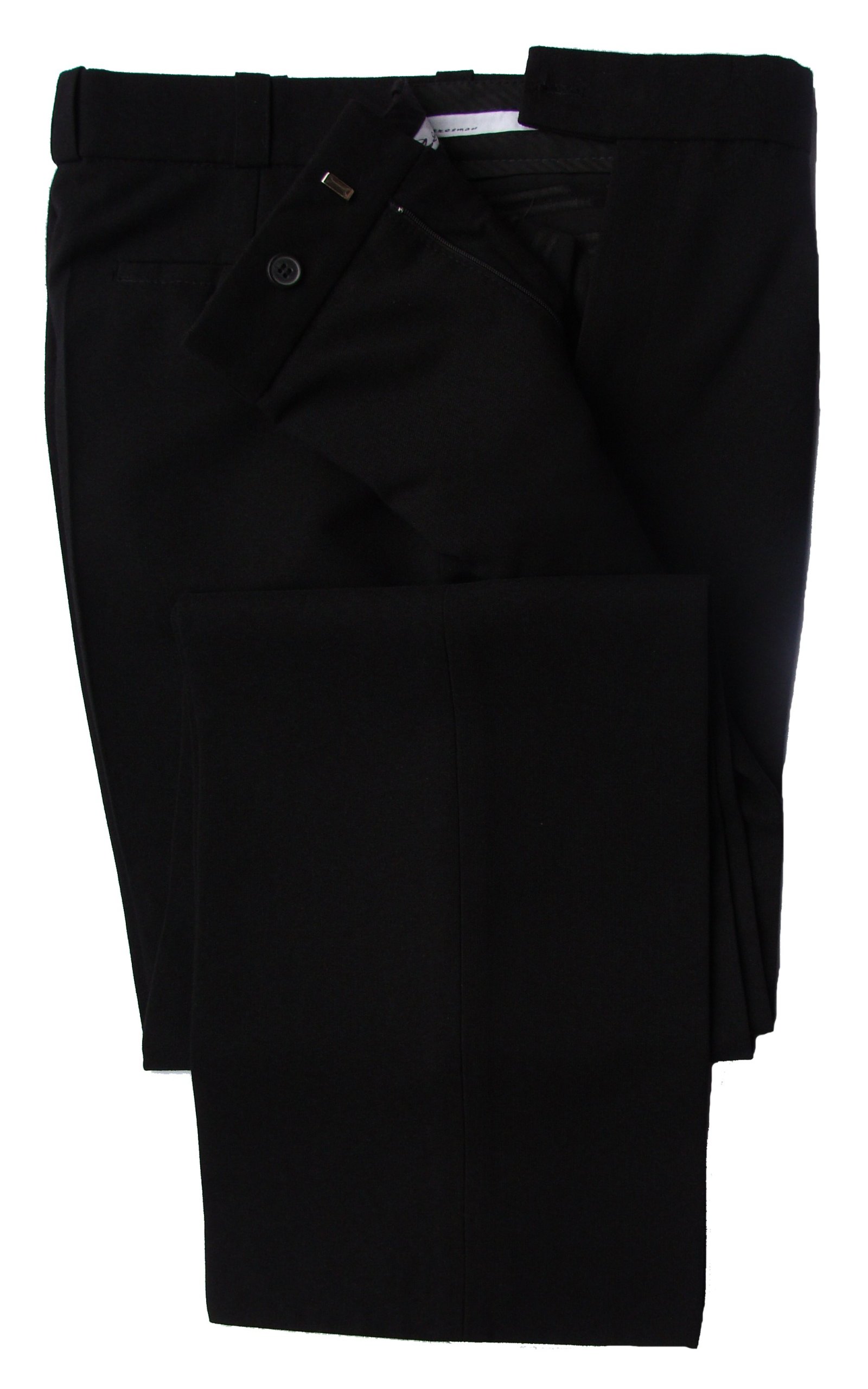 Spodnie męskie eleganckie czarne garniturowe na kant 94/186 lekko zwężane Wzór dominujący bez wzoru