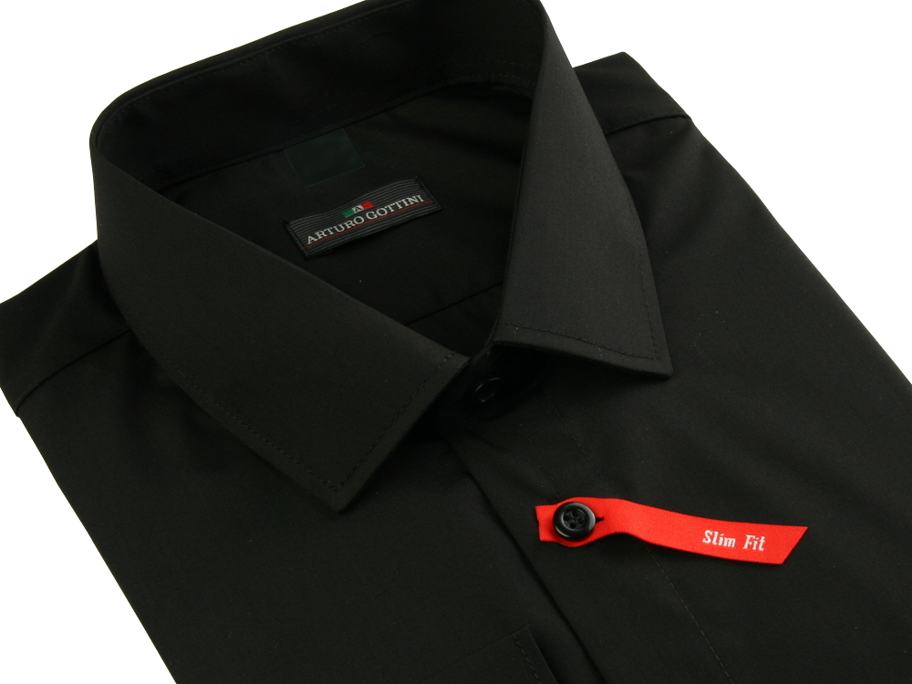 KOSZULA CZARNA SPINKA/GUZIK 39/40 170/176 SLIM Marka inna