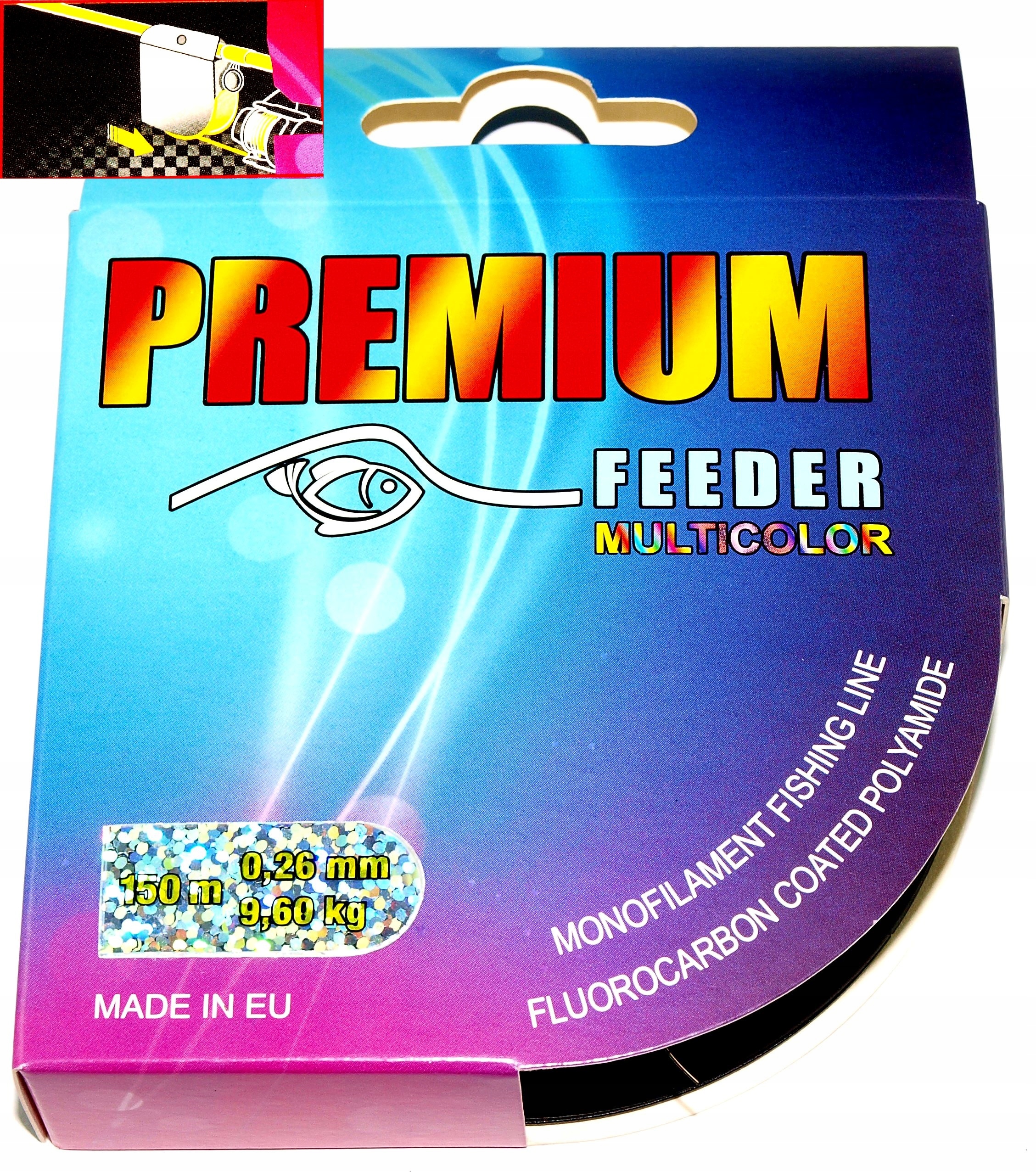 

Żyłka wędkarska Fluorocarbon Feeder multicolor0,26