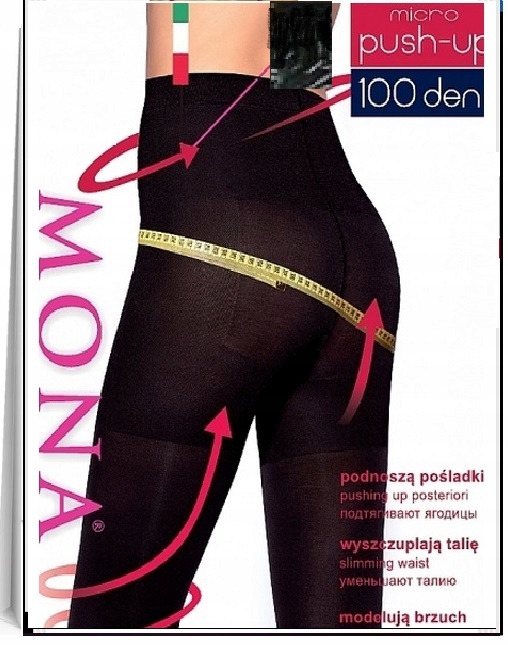 

Mona Rajstopy 100DEN Kryjące Push-up Modelujące 5