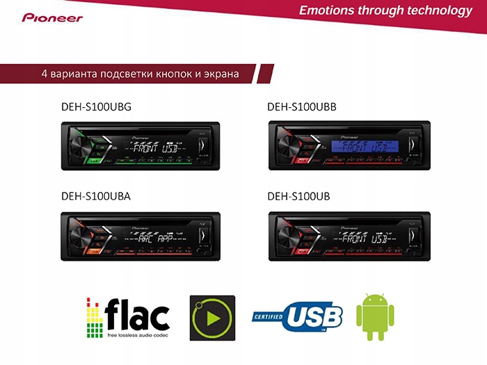 PIONEER DEH-S120UB S120UBG CD USB RADIO SAMOCHODOW Model DEH-S120UB