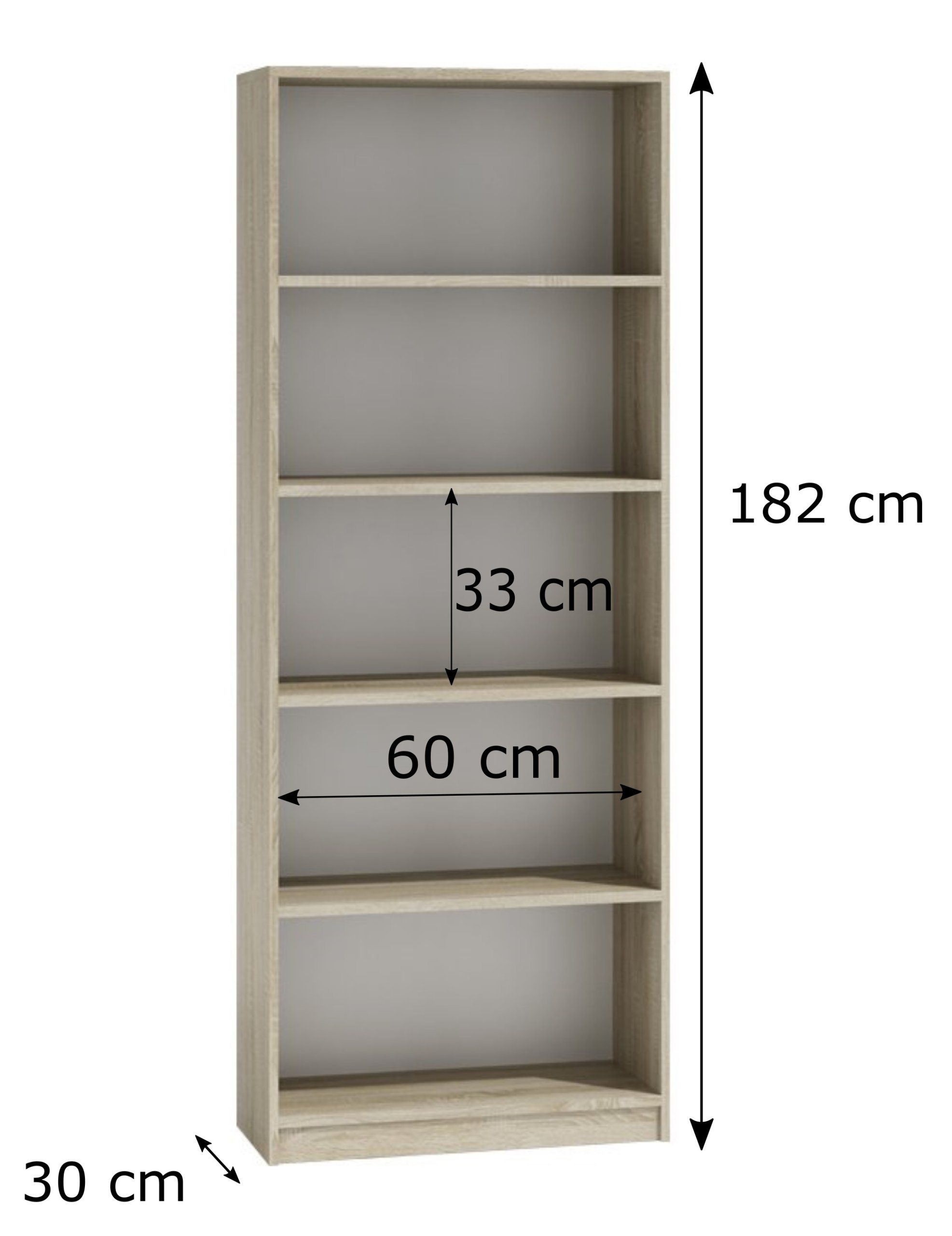 REGAŁ 60CM PÓŁKA SZAFKA KSIĄŻKI SEGREGATORY SONOMA Kolekcja OFFICE