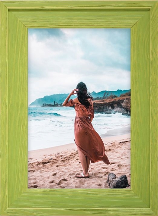 

Ramka Na Zdjęcia Zielona Rama Drewniana 24x30