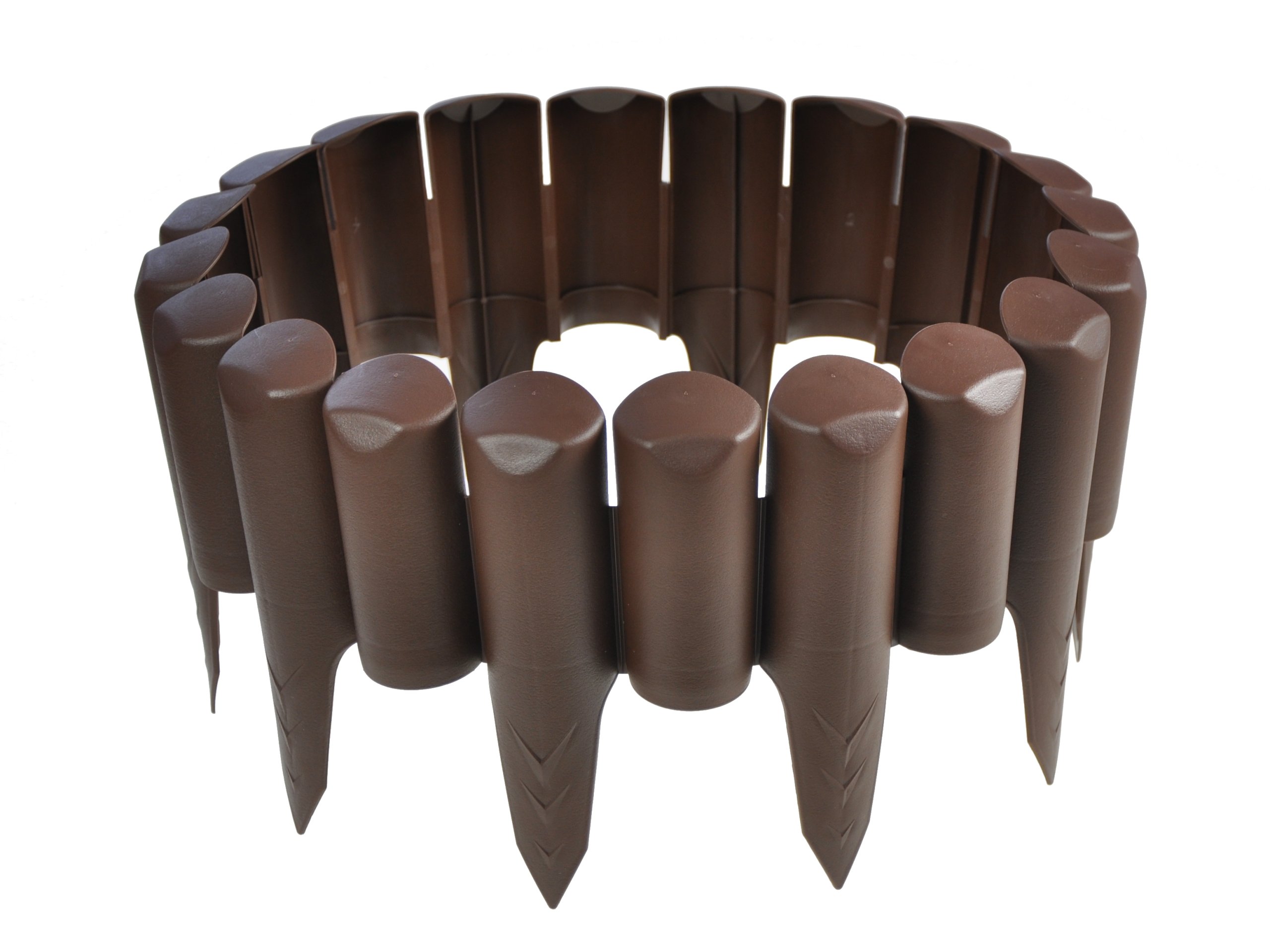 PALISADA OGRODOWA WYSOKA - 240 cm Obrzeże Ogrodowe Trawnikowe Brąz SOLIDNA Długość 240 cm