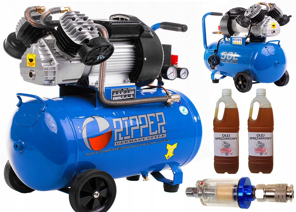 

Kompresor Olej Sprężarka 2TŁOKI 50L 390L/MIN+2xOIL